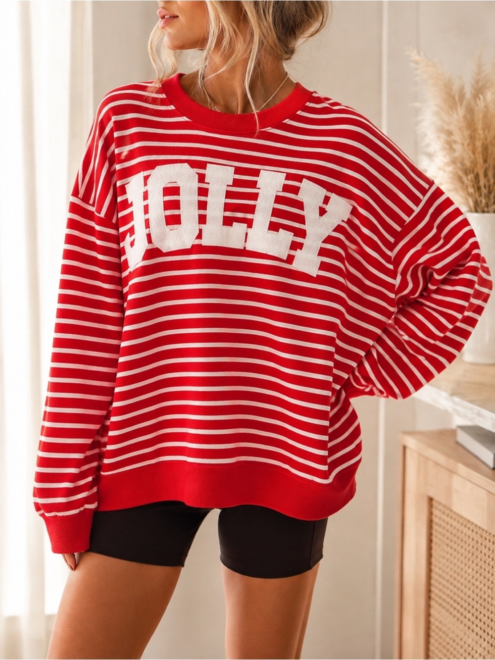 Tres Bien “JOLLY” Oversized Striped Sweater • Size Small